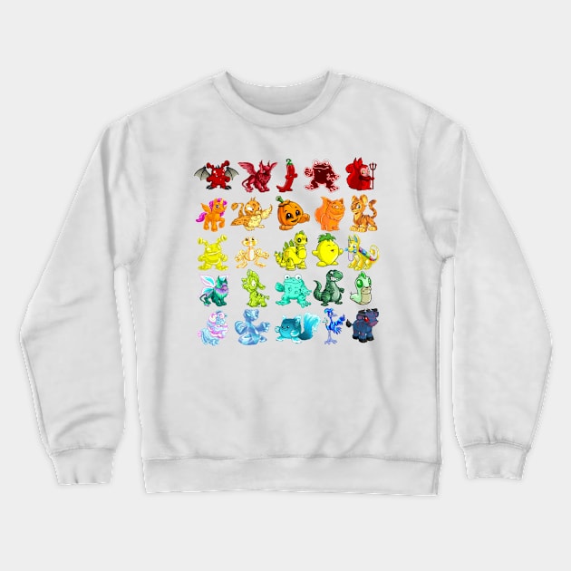 A Rainbow of Neopets Crewneck Sweatshirt by Curious Sausage